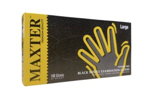 Rukavice Maxter Nitrile - Čierne (100ks/bal.) L