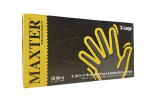 Rukavice Maxter Nitrile - Čierne (100ks/bal.) XL