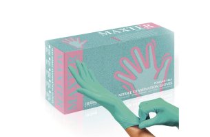 Rukavice Maxter Nitrile - Tyrkysové (100ks/bal.) L
