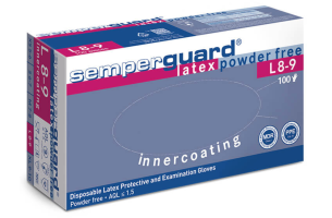 Rukavice Semperguard Latex IC Bezpudrové (100ks/bal.) L
