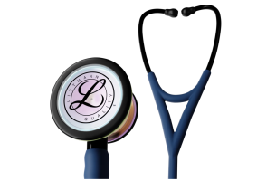 Littmann Cardiology IV - Hadička Námornícka modrá - Satin, Hlavica Dúhová 6242C
