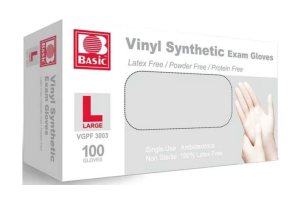 Rukavice Vinylové Bezpudrové (100ks/bal) L