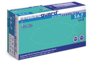 Rukavice Semperguard Nitrile X Lite Bezpudrové (200 ks/bal.) S